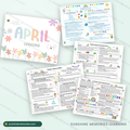 April Lesson Plans & Newsletter: cover and sample pages