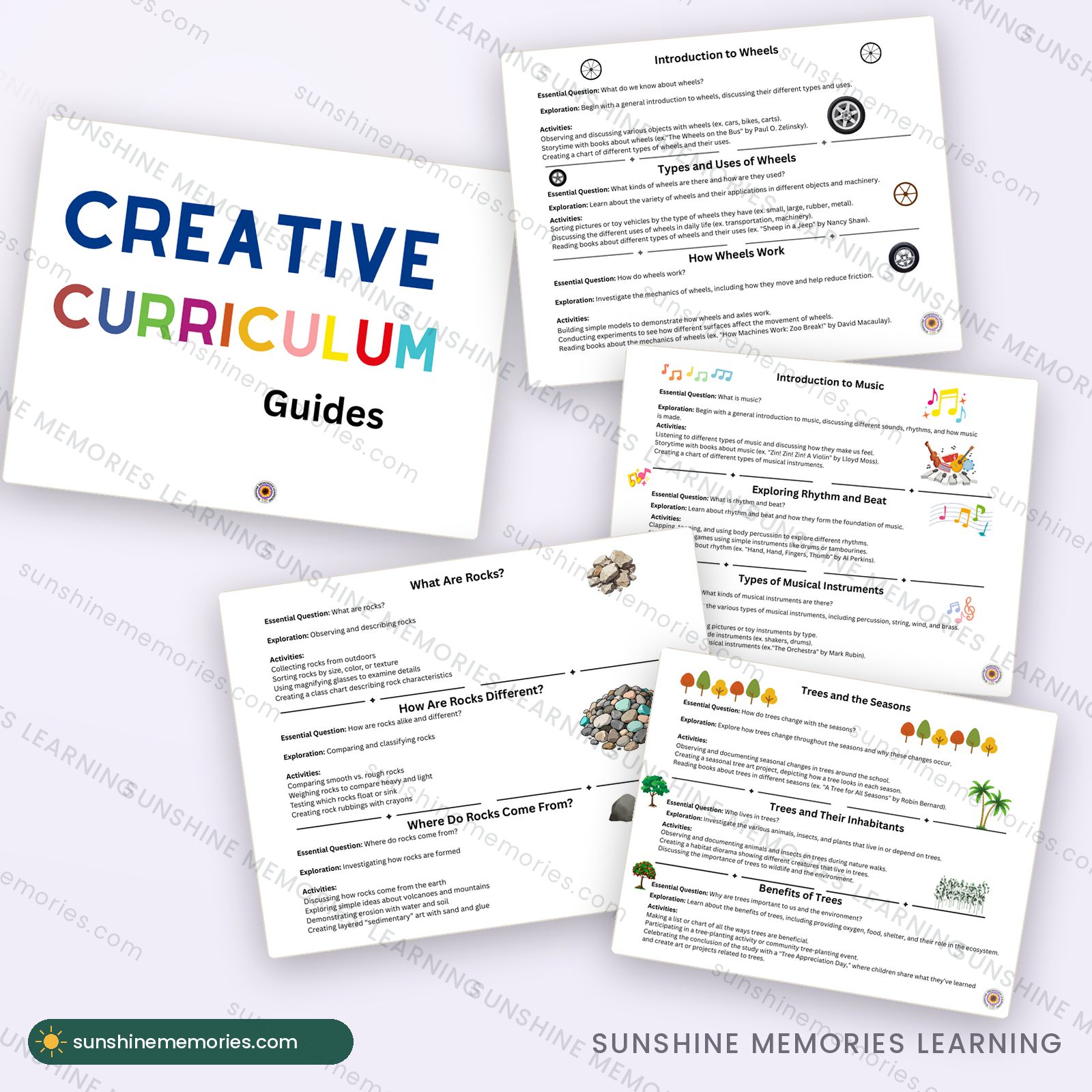 Creative Curriculum Guides: cover and sample unit pages