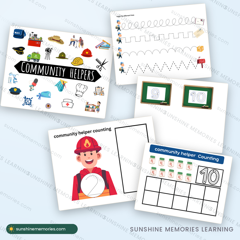 Community Helpers Curriculum: cover and sample lesson pages