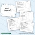 January Lesson Plans: cover and sample winter theme pages