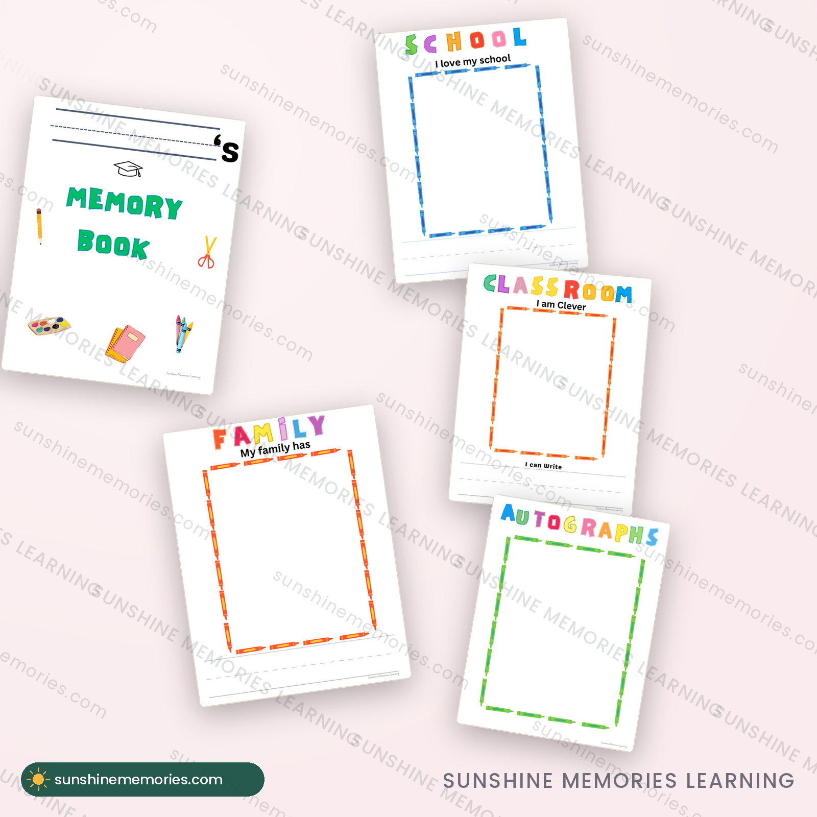 My Memory Book: cover and keepsake pages