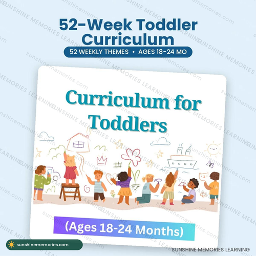 52-Week Toddler Curriculum cover: full year of themed lessons for ages 18-24 months