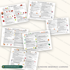 Inside the September pack: apples, leaves, trees, farm animals and community helpers lesson pages