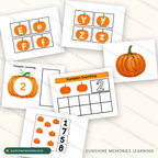 Inside the pumpkin pack: counting, alphabet and shape activity pages