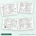 September lesson plan sample pages with objectives, materials and activities