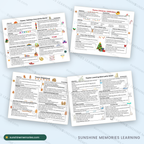 December lesson pages with crafts, songs and sensory play