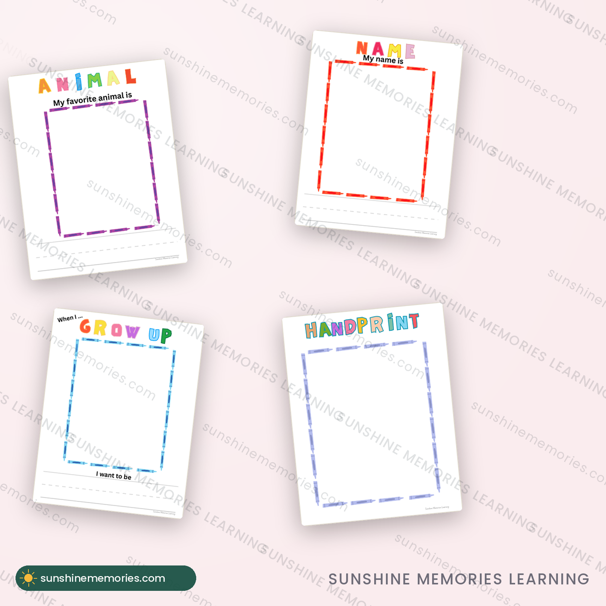 Memory book keepsake pages: autographs, handprint and teacher note