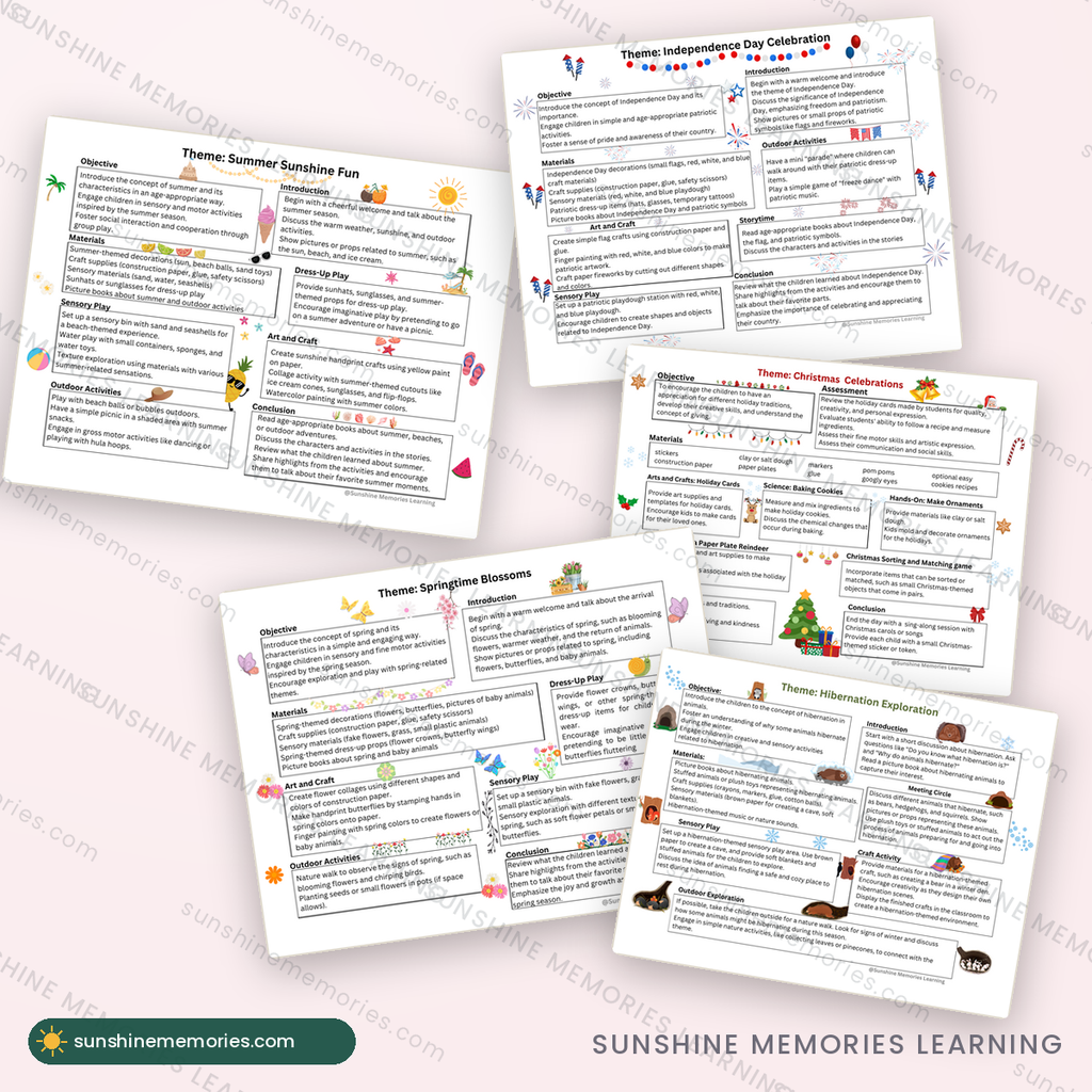 More sample weeks from the 52-Week Preschool Curriculum