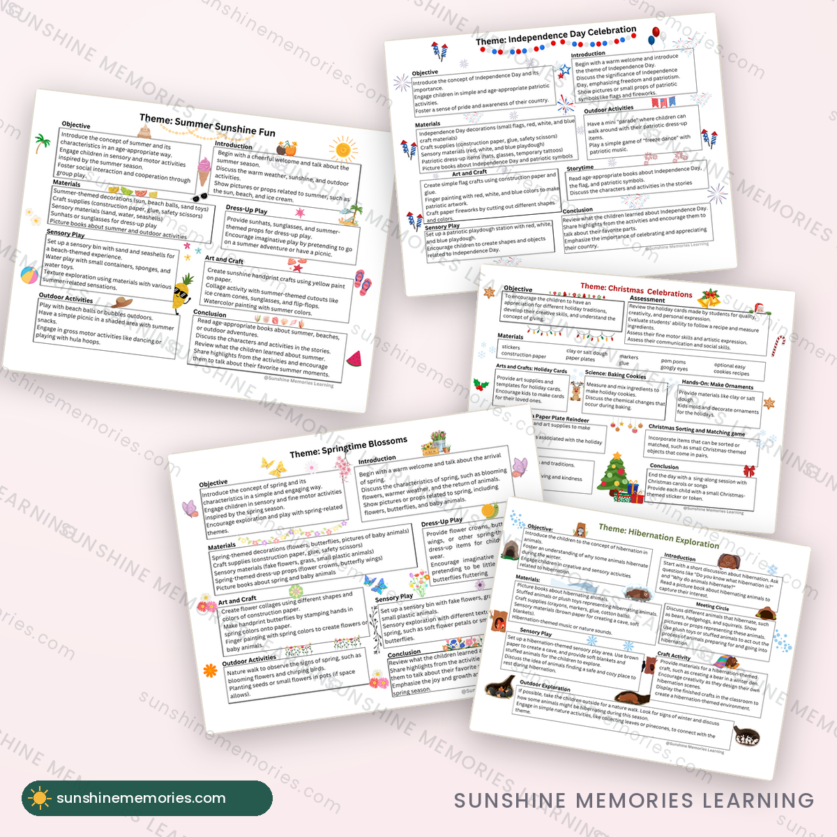 More sample weeks from the 52-Week Preschool Curriculum