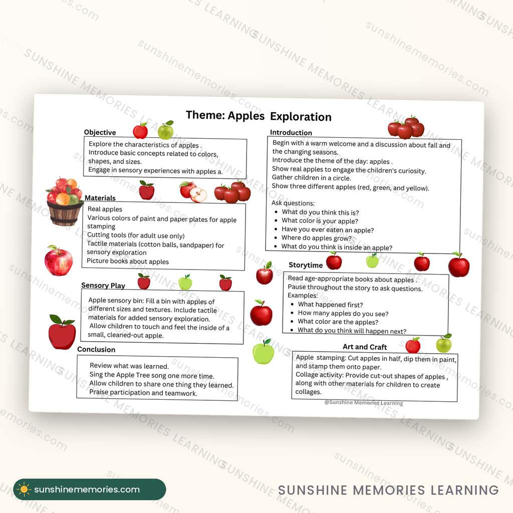 Full sample page from the September lesson plan pack