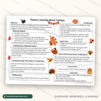 Full sample lesson page from the November Lesson Plans