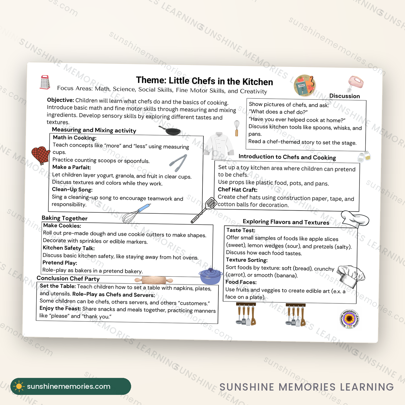 Full sample lesson page from the Community Helpers Curriculum