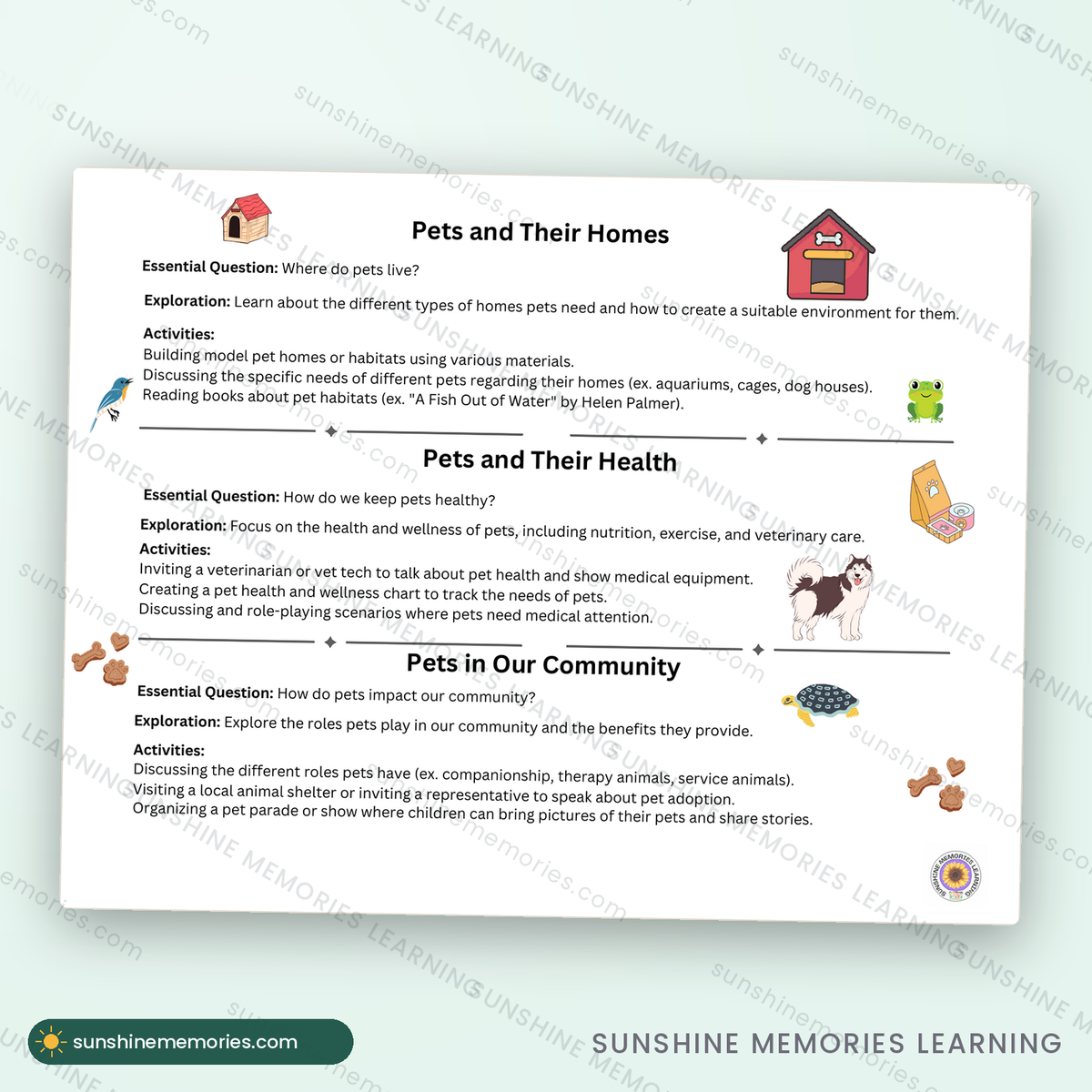 Full sample page from the Creative Curriculum Guides