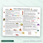 Full sample lesson page from the December Lesson Plans