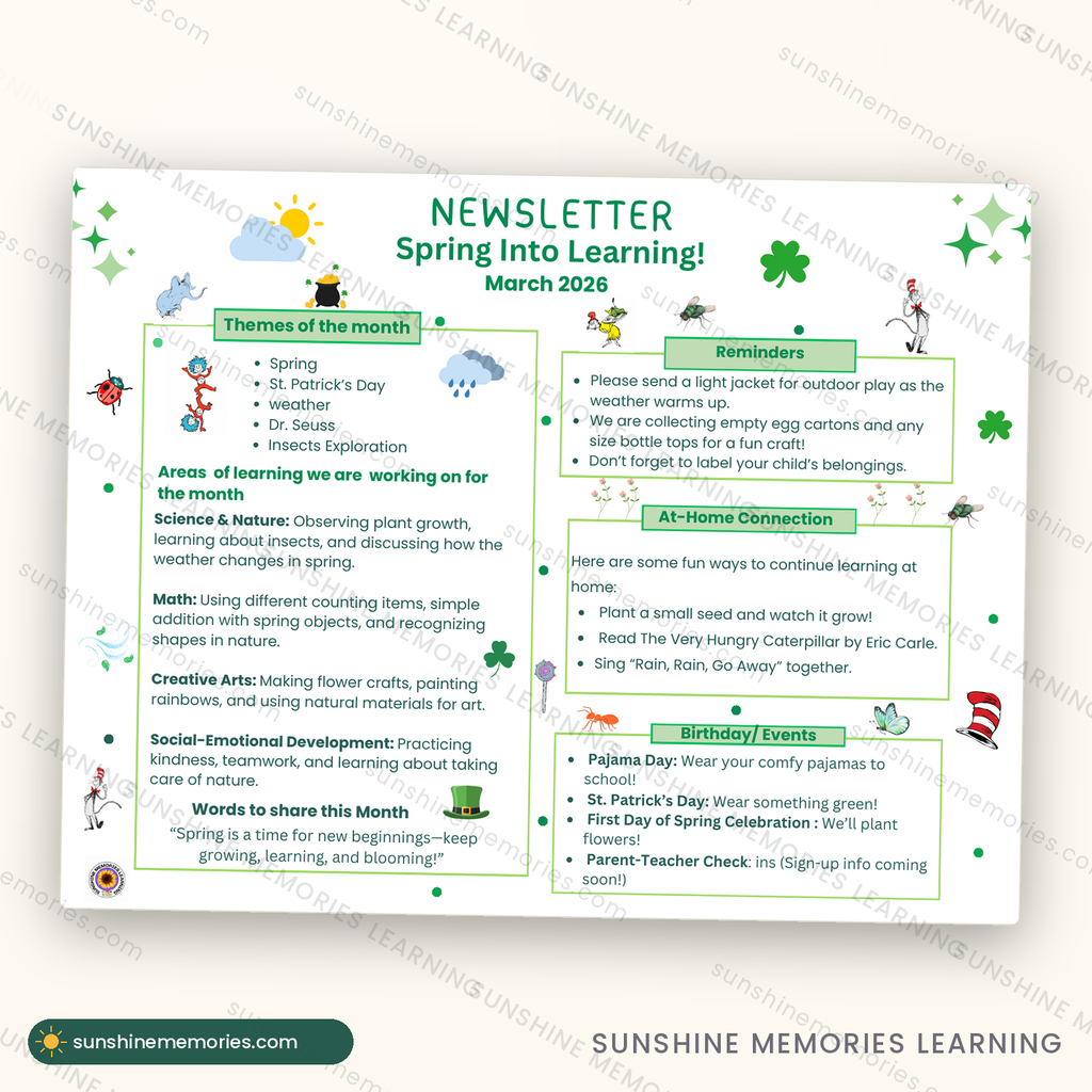 Full sample lesson page from the March Lesson Plans