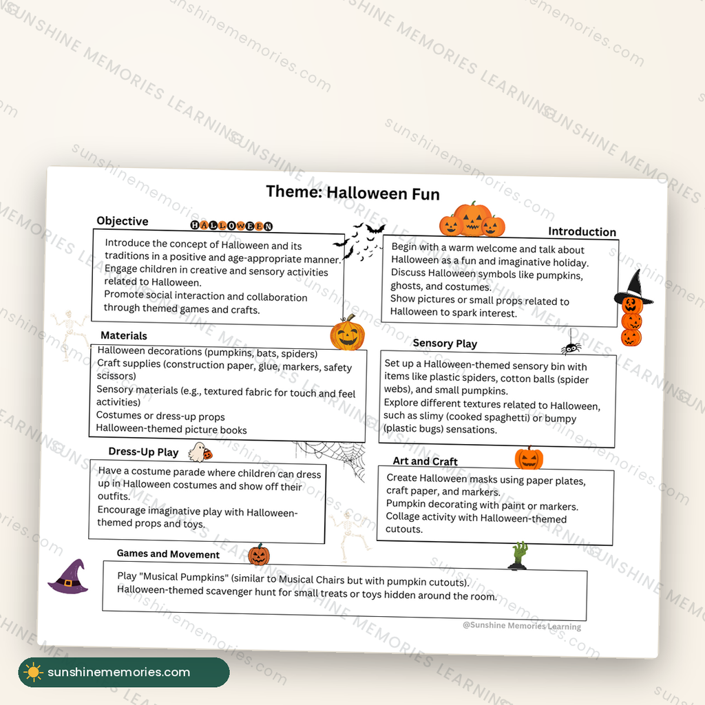 Full sample lesson page from the 52-Week Preschool Curriculum, ages 3-5