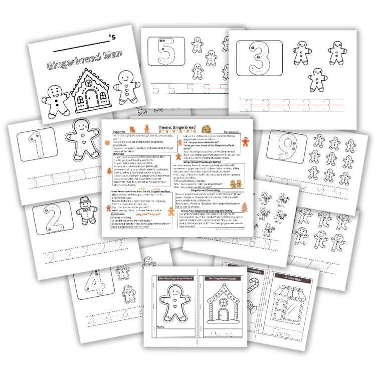 Gingerbread Man activities: included in the Winter Holidays Bundle