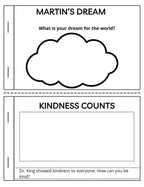 Martin Luther King Jr. mini book sample pages: included in the bundle