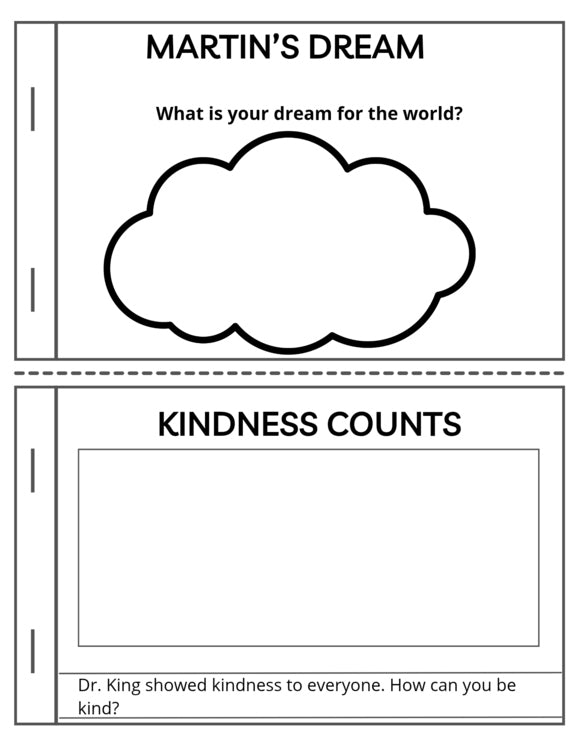 Martin Luther King Jr. mini book sample pages: included in the bundle