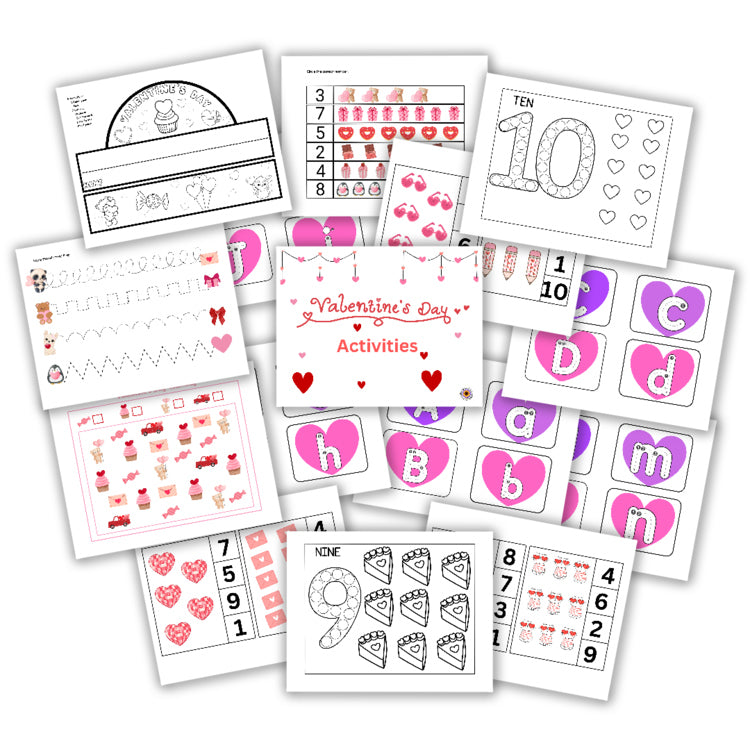 Valentine's Day activities sample pages: included in the bundle