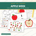 Apple Week: 113 pages of play-based preschool lessons and apple printables