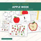 Apple Week: 113 pages of play-based preschool lessons and apple printables