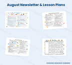 Bundle sample pages: editable classroom newsletter template