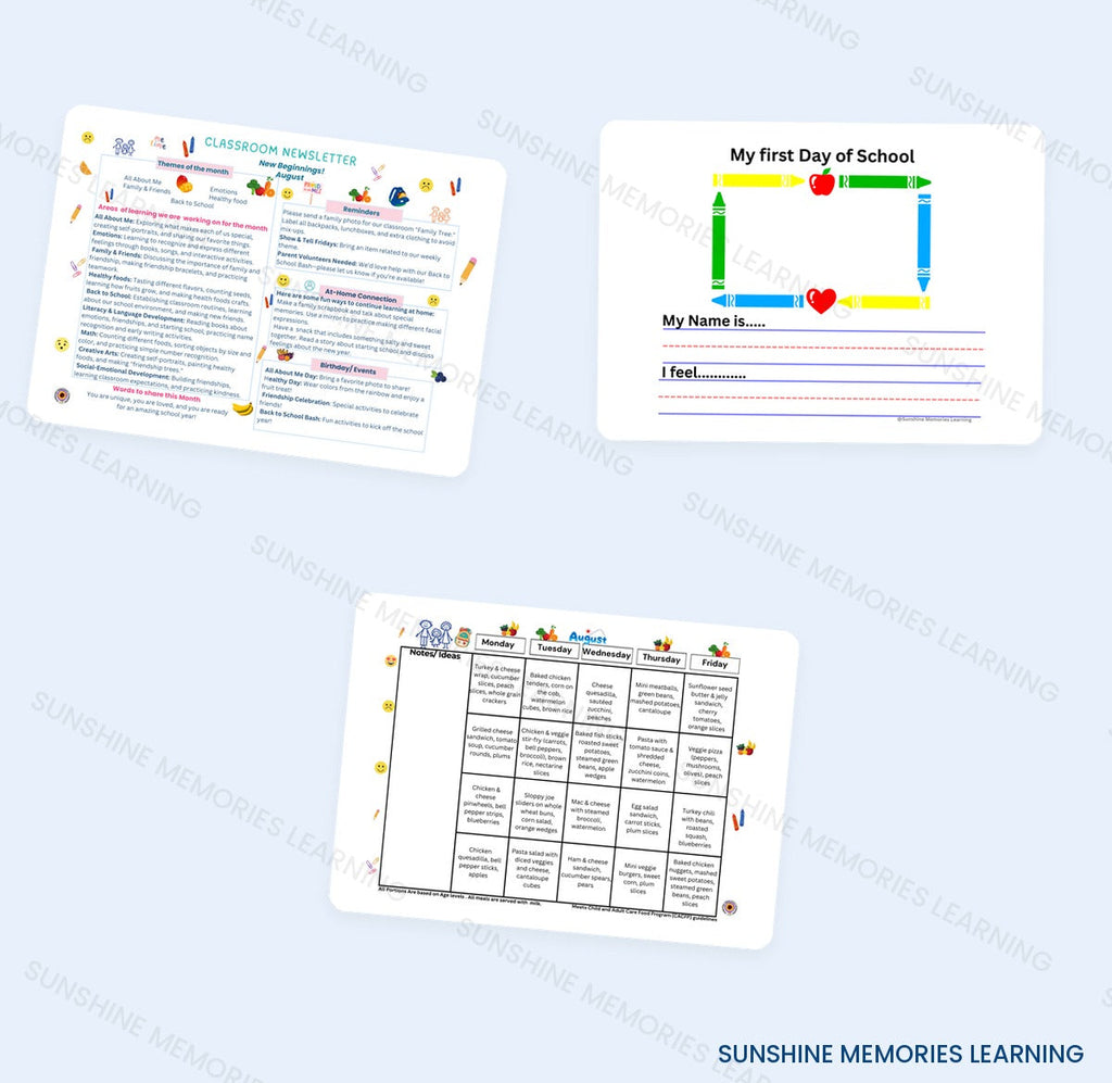 My First Day of School writing worksheet sample