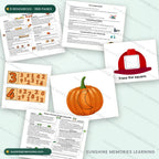 Pages from all five resources in the Complete Preschool Year bundle - 369 pages total