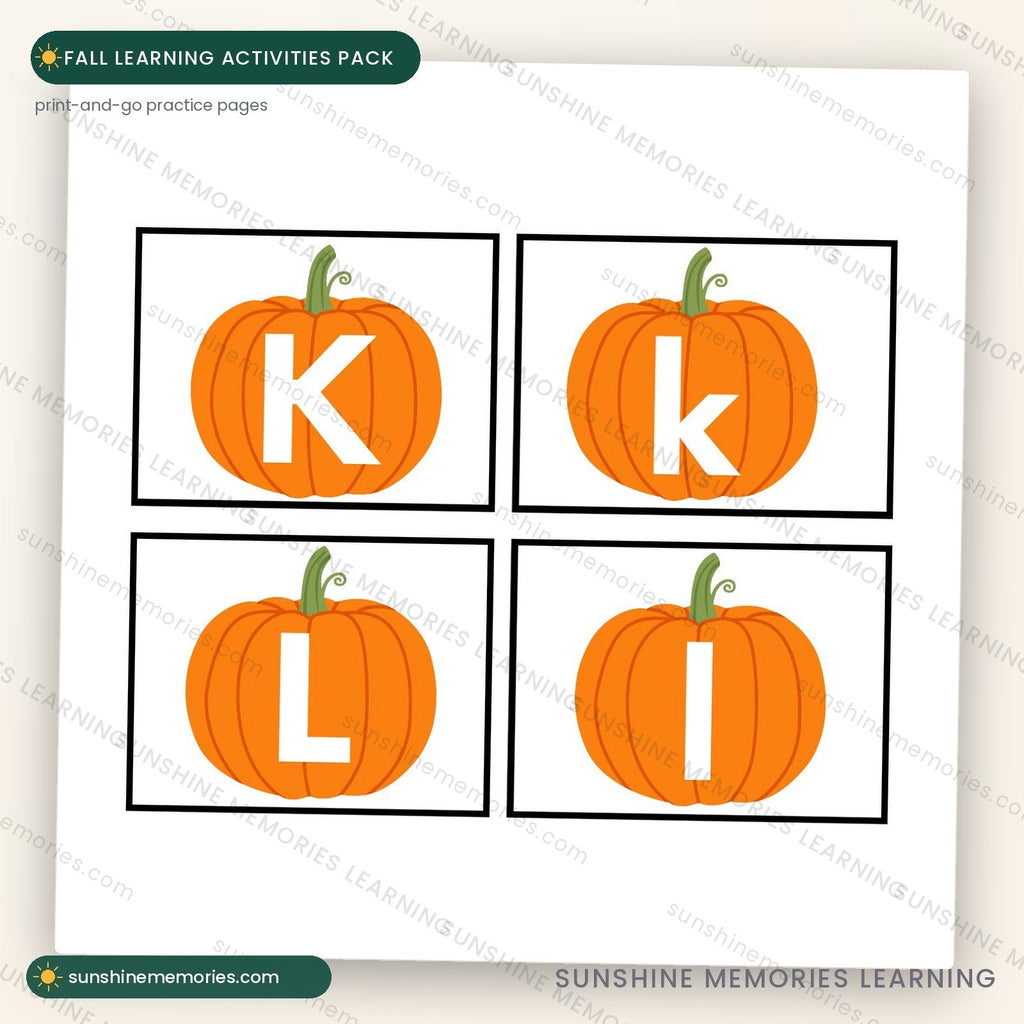 A print-and-go practice page from the Fall Learning Activities Pack