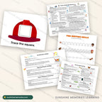 More sample pages from the Complete Preschool Year bundle across community helpers, October and creative unit guides
