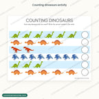 Counting dinosaurs worksheet