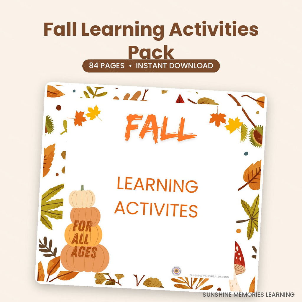Included in the bundle: Fall Learning Activities Pack, 84 pages