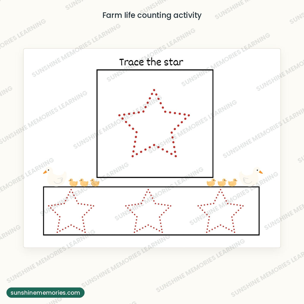 Farm life counting activity worksheet