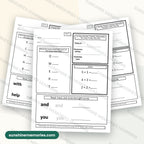 Days 6 to 8 morning work pages: uppercase to lowercase letter matching, addition to 10, and read-trace-write sight words