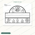 Firefighter hat craft to colour, cut out and wear