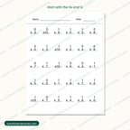 A practice page for the 0 and 1 fact families, 30 problems per page