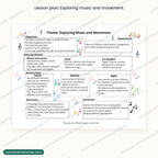 Lesson plan page: exploring music and movement