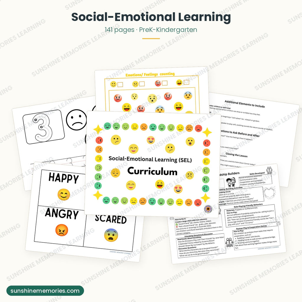Social-Emotional Learning Curriculum: 141 pages of SEL units and printables for PreK and Kindergarten