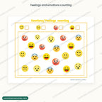 Feelings and emotions counting worksheet