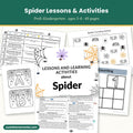Spider Lessons and Activities: 49 pages of spider lessons and printables for PreK and kindergarten