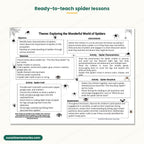 Exploring the Wonderful World of Spiders lesson plan with craft, storytime and assessment