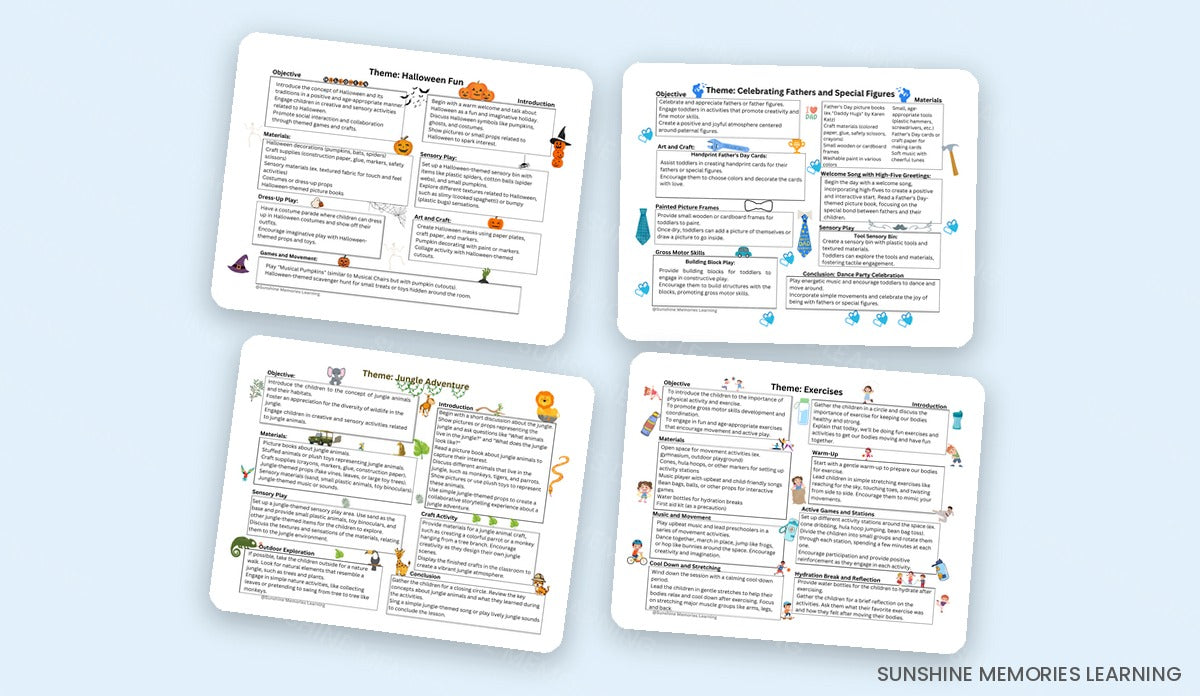 Toddler curriculum full theme list preview