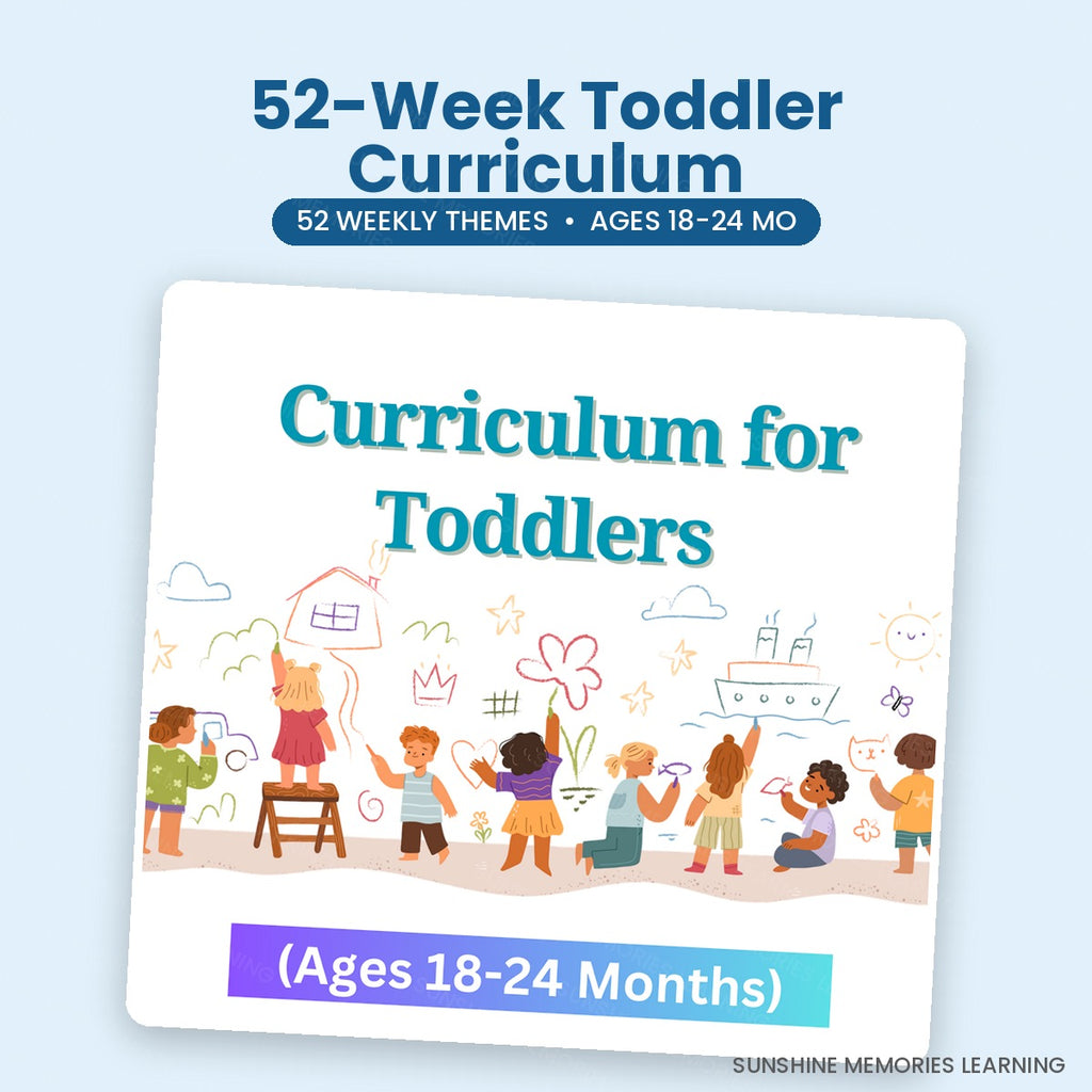 52-Week Toddler Curriculum cover: full year of themed lessons for ages 18-24 months